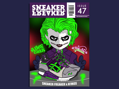 Sneaker Freaker x Atmos x Asics Gel-Lyte III Alley Cats art branding design draw graphic design illustration kicks logo procreate vector