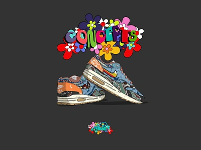 Nike Air Max 1 SP Concepts Have art branding design draw graphic design illustration kicks logo procreate sneakerhead vector