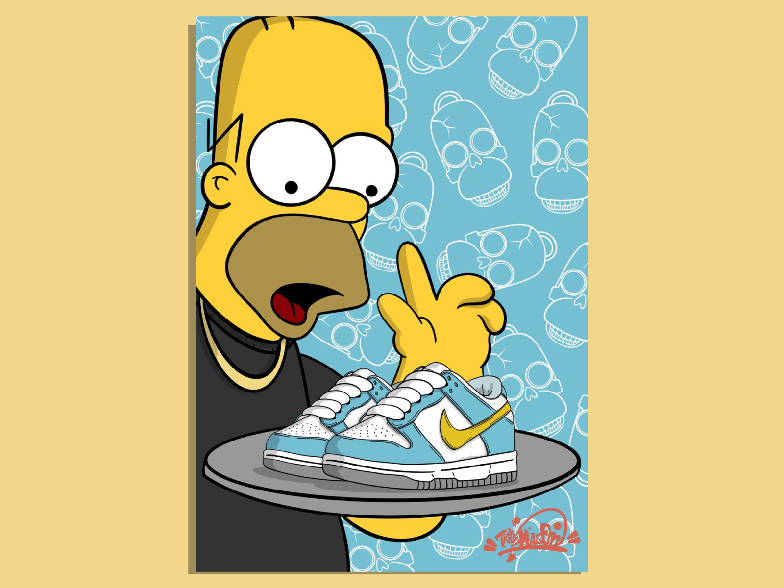 Puede soportar exposición Muslo Nike Dunk Low Next Nature Homer Simpson by Trill Maison on Dribbble