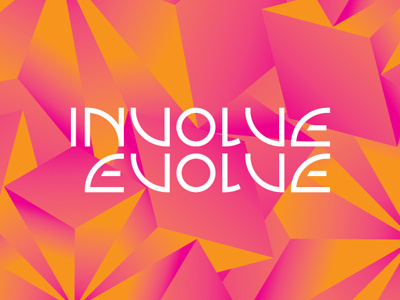 Involve Evolve branding event logo typeface