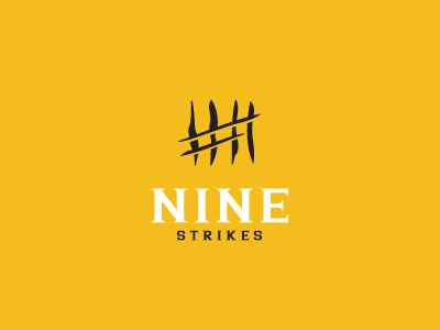 Nine Strikes 9 branding cat lives logo strikes tiger