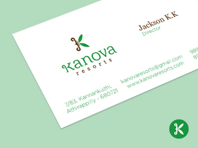 Kanova - Business Card branding brands cards earth flower logo maskon resort sun water