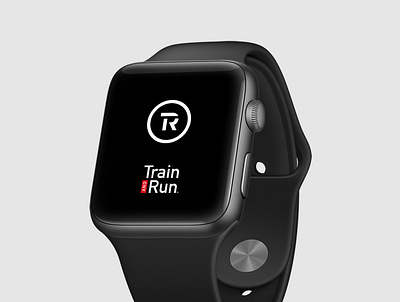 Train and Run apple brand branding fitness icon logo mark run train trainer