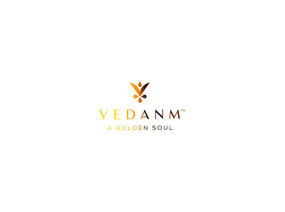 Vedanm brand branding food icon logo mark stationary