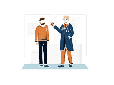 Doctor + Patient doctor illustraion patient vector