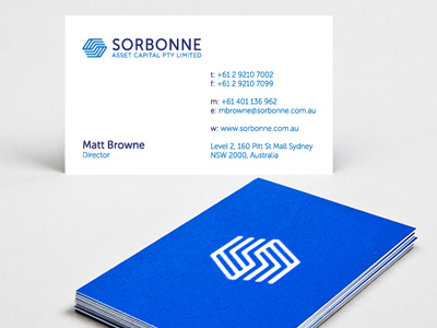 Sorbonne Business Cards asset branding logo management stationary