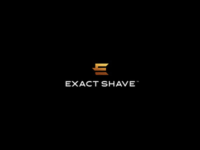 Exact Shave brand branding design e exact grooming icon logo mark men razor sharp