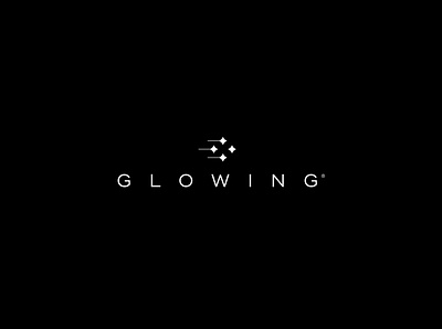 GloWing brand branding design glow glowing glows icon laptop light logo mark stationary wing
