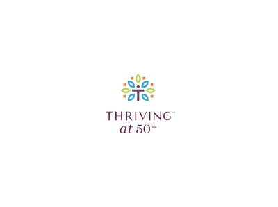 Thriving at 50 50 brand branding business design icon logo mark thrive thrivinng