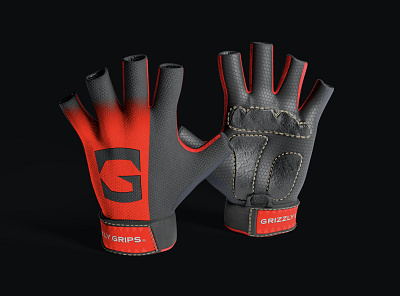 Grizzly Grips (Gloves) brand branding design g gloves graphic design grips grizzly grizzly bear icon logo mark packaging