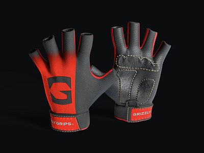 Grizzly Grips (Gloves) brand branding design g gloves graphic design grips grizzly grizzly bear icon logo mark packaging