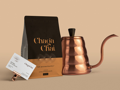 Chaga Chai brand branding chaga chai design icon illustration logo mark packaging tea
