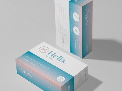 Helix Drops brand branding design drops eye helix icon logo mark packaging stationary