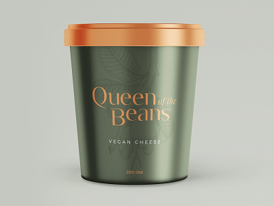 Queen of the Beans - Box beans brand branding cheese food illustration logo mark packaging queen vegan