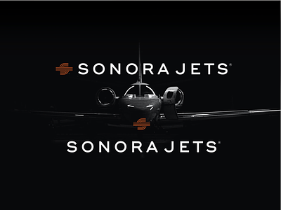 SONORA JETS air airline airplane brand branding design flight icon jet logo mark
