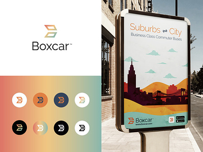Boxcar - Brand System app box brand branding car city design icon illustration logo mark stationary travel