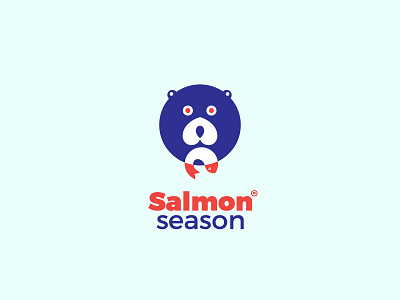 Salmon Season™ bear braning fish logo packaging salmon season