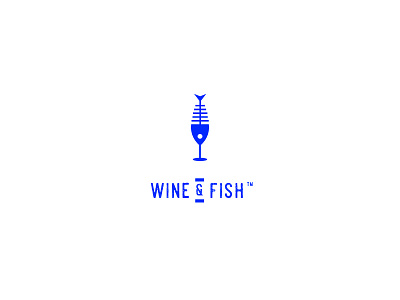 Wine & Fish fish logo wine