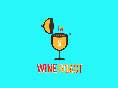 WineRoast fun logo roast wine