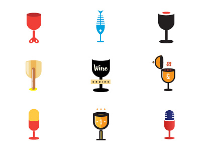 Wine Series - Presentation branding fun logo play series wine