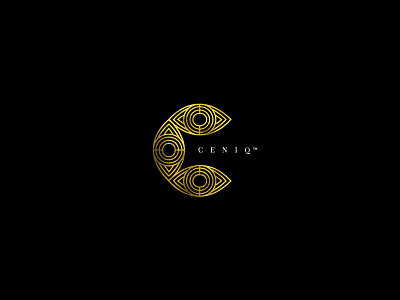 C E N I Q branding c eyes indian jewellery logo