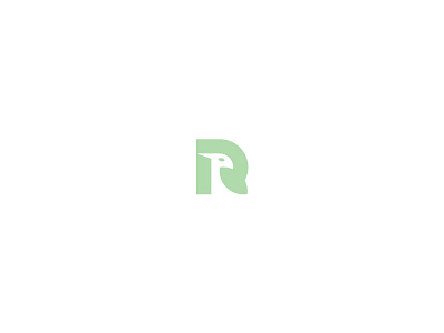 R + Bird (Negative Space) bird branding logo r