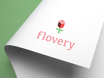 Flovery branding delivery ecom flower logo