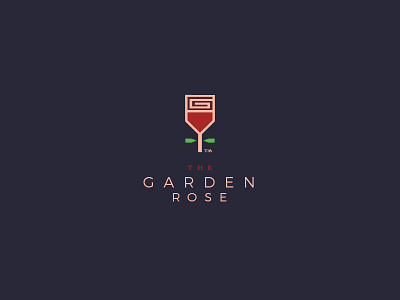 The Garden Rose branding garden logo mark rose