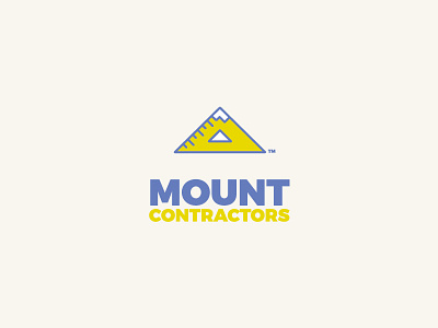 Mount Contractors architects branding build construction contractors draft logo mount