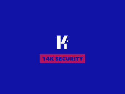 14k Security 14 icon k logo mark
