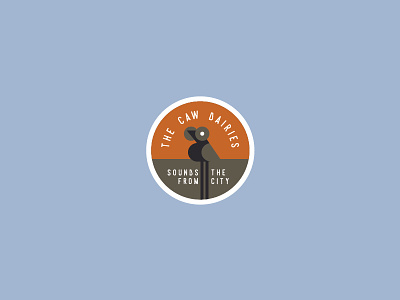 The Caw Dairies bird caw crow icon logo mark print sounds