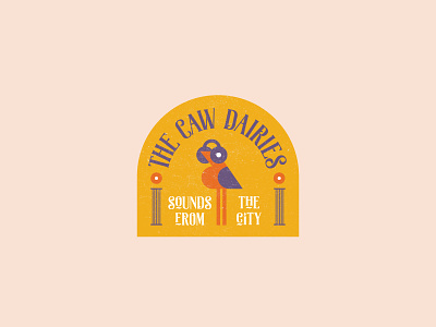 The Caw Dairies bird caw crow icon logo mark print sounds