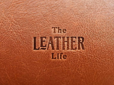 The Leather Life branding design life leather logo type