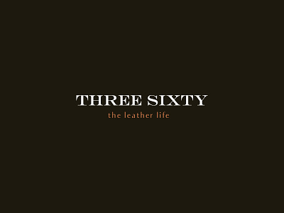 Three Sixty branding design life leather logo type
