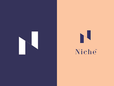 Niche architect branding clean logo minimal n niche