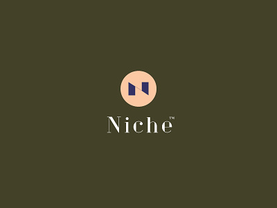 Niche architect branding clean logo minimal n niche