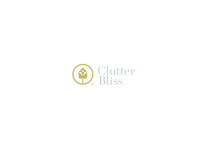 Clutter Bliss bliss branding bud flower home logo