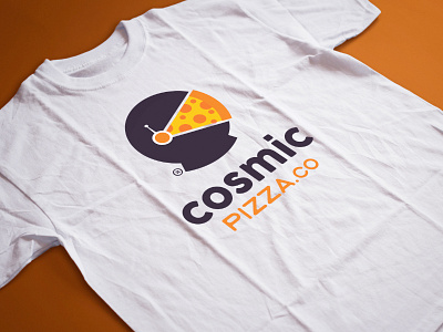 Cosmic Pizza - Tee astronaut branding cosmic food logo pizza space tshirt