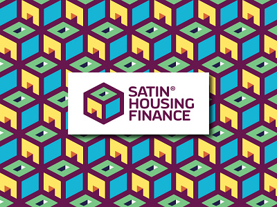 Satin Housing Finance branding finance house loan logo mark s stationary