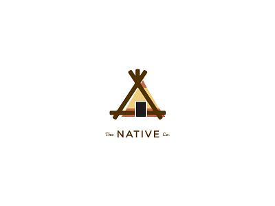 The Native Co adventure logo mark native outdoors tent tourism