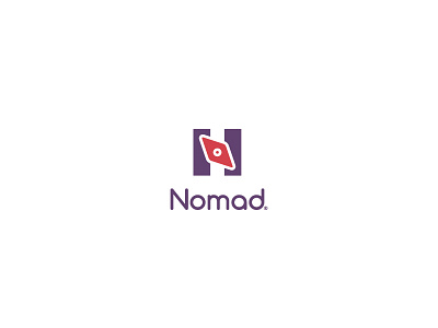 Nomad compass logo mark n nomad