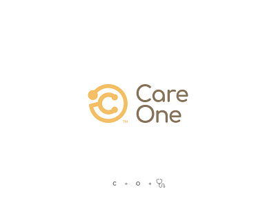 CareOne brand branding c care dna logo mark medical one