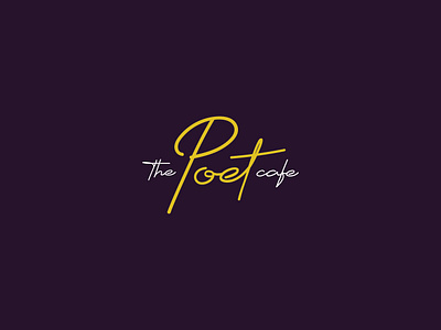 The Poet Cafe branding cafe caligraphy food logo poet typorgraphy