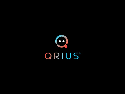 Qrius alien brand branding icon logo q typeface