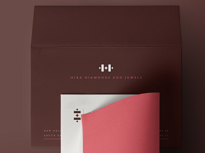 H I R A - Stationery branding dimonds h logo mark store