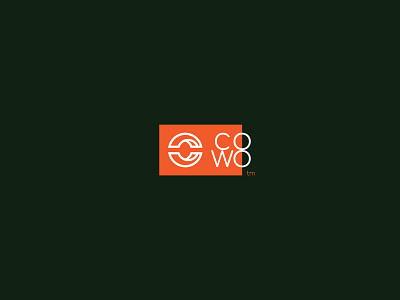 C O W O c co coworking logo mark wo