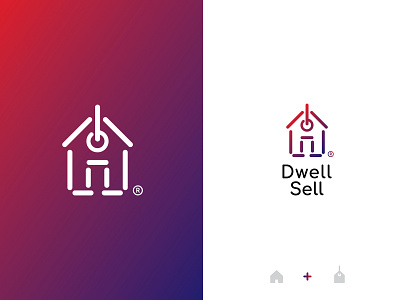 Dwell Sell branding design dwell home housing icon logo mark sell