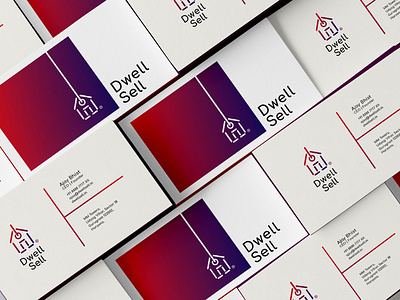 Dwell Sell - Business Cards branding design dwell home housing icon logo mark sell stationary