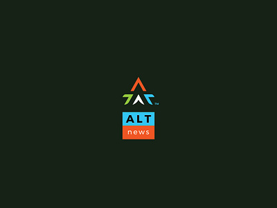 Alt News a alt branding fakenews logo mark media news