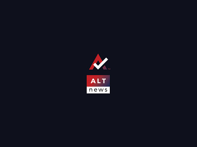 Alt News a alt branding fakenews logo mark media news